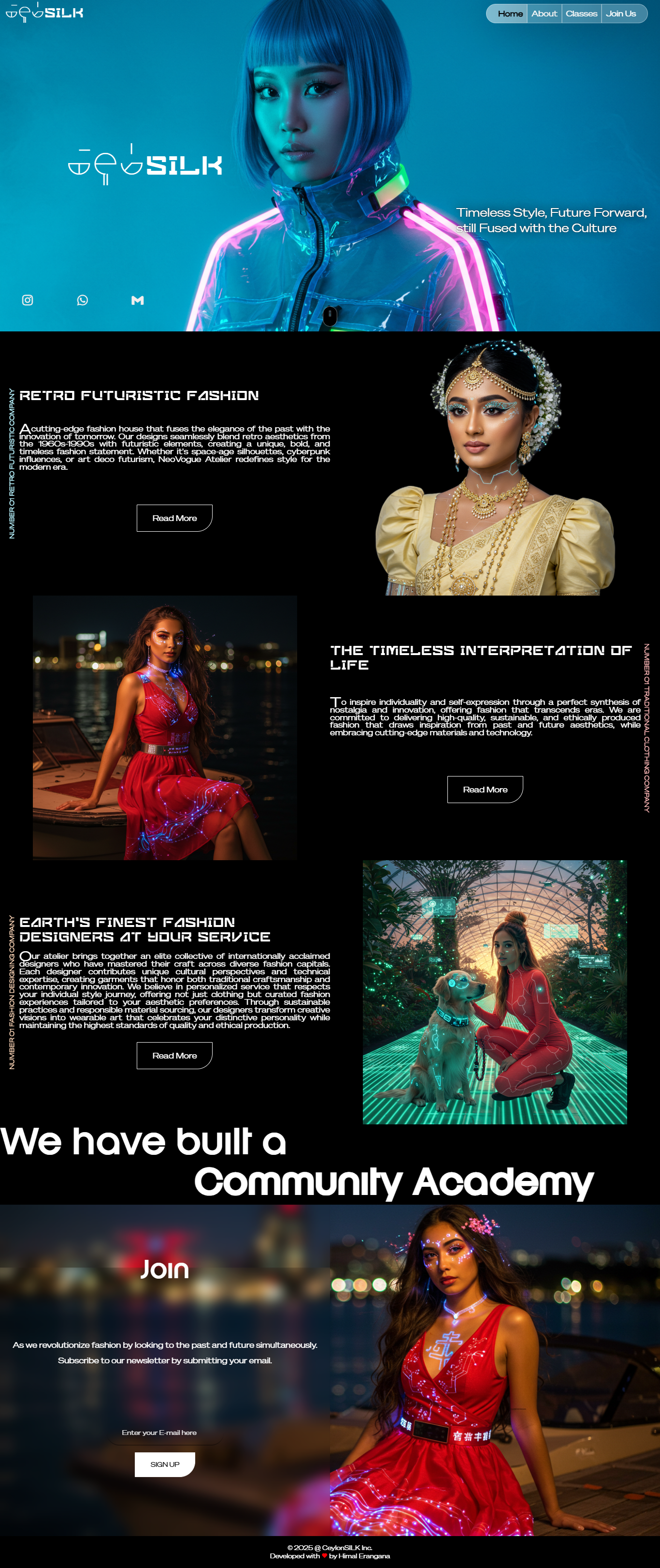 CeylonSILK landing page Web-View